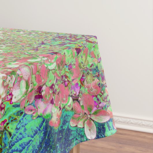 Elegante Korallen und Chartreuse Limelight Hydrang Tischdecke (Beispiel)