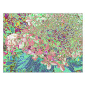 Elegante Korallen und Chartreuse Limelight Hydrang Tischdecke (Vorderseite (Horizontal))