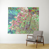 Elegante Korallen und Chartreuse Limelight Hydrang Wandteppich (Beispiel (Horizontal))