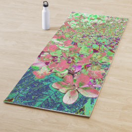 Elegante Korallen und Chartreuse Limelight Hydrang Yogamatte