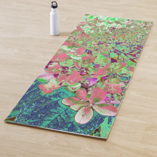Elegante Korallen und Chartreuse Limelight Hydrang Yogamatte (Beispiel)