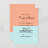 Elegante Korallen und Minze Grün zwei Tone Farbe g Einladung (Vorne/Hinten)