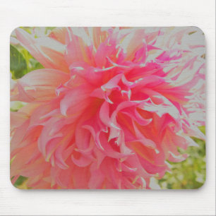 Elegante Korallen und rosa Dekorative Dahlia Mousepad