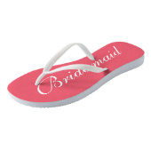 Elegante Korallenhochzeit-Flip-Flops für Brautmädc Badesandalen (Schrägansicht)