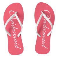 Elegante Korallenhochzeit-Flip-Flops für Brautmädc
