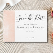 Elegante korallenrosa Rose Minimalistische Hochzei Save The Date