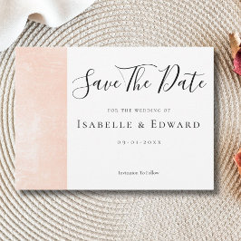 Elegante korallenrosa Rose Minimalistische Hochzei Save The Date