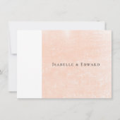 Elegante korallenrosa Rose Minimalistische Hochzei Save The Date (Rückseite)