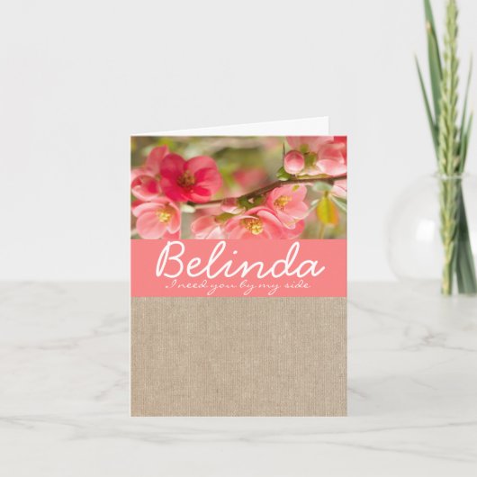 Elegante korallenrote einladung (Vorderseite)