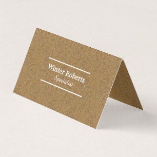 Elegante Korkholz gefaltet Visitenkarten