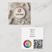 Elegante kosmetische Anordnung Quadratische Visitenkarte (Vorne/Hinten)