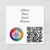 Elegante kosmetische Anordnung Quadratische Visitenkarte (Rückseite)