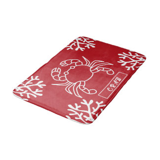 Elegante Krabbe mit Rotem Untermeer Badematte