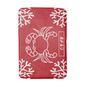 Elegante Krabbe mit Rotem Untermeer Badematte (Vorderseite Vertikal)