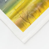 Elegante Kraniche im Herbstwald Fleece-Decke Fleecedecke (Ecke)