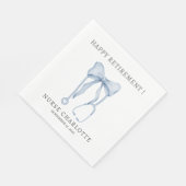 Elegante Krankenschwester- oder Arzt-Ruhestandsfei Serviette (Ecke)