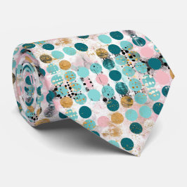 Elegante Krawatte in Rosa und Türkis