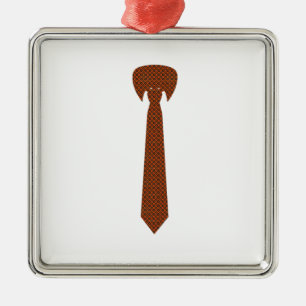 Elegante Krawatte Silbernes Ornament