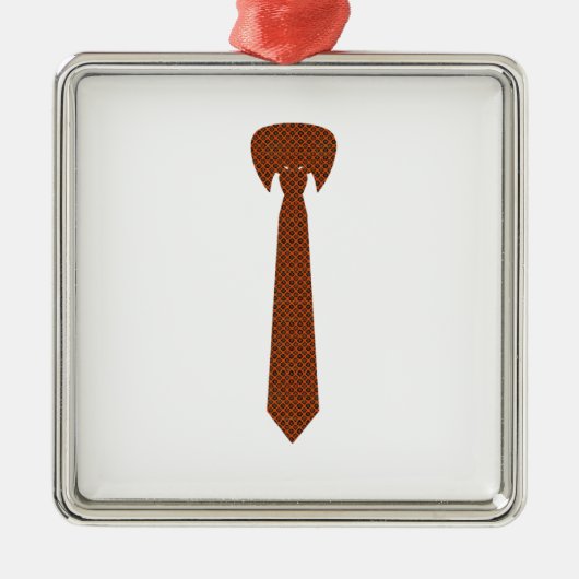 Elegante Krawatte Silbernes Ornament (Vorne)