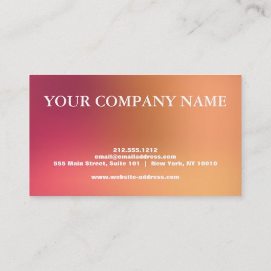 Elegante Kreditkarte Visitenkarte (Rückseite)