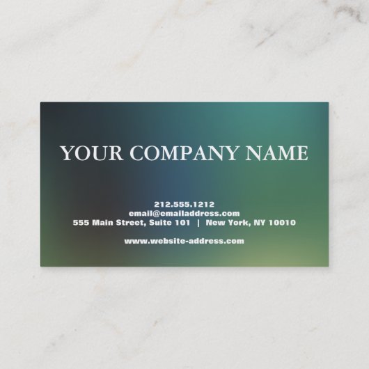 Elegante Kreditkarte Visitenkarte (Rückseite)