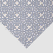 Elegante Kreise auf blauem Seidenpapier (Ausschnitt)