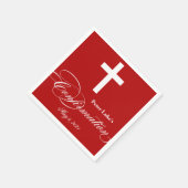 Elegante Kreuzbestätigung Personalisiert Napkin Serviette (Ecke)