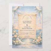 Elegante Kreuzfahrt-Hochzeit Einladung (Vorderseite)