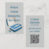 Elegante Kreuzfahrtkarte Business Card Visitenkarte (Vorne/Hinten)