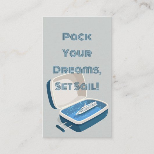 Elegante Kreuzfahrtkarte Business Card Visitenkarte (Vorderseite)
