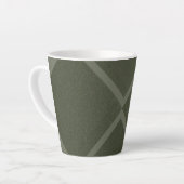Elegante Kreuzung Latte-Tasse in Dunkelmoosgrün Milchtasse (Linke Ecke)