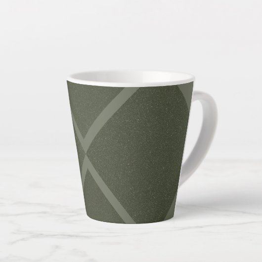 Elegante Kreuzung Latte-Tasse in Dunkelmoosgrün Milchtasse (Rechte Ecke)