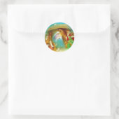 Elegante Krippe, Mary Jesus Joseph Runder Aufkleber (Tasche)