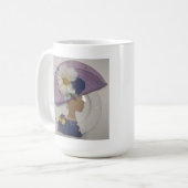 ELEGANTE KRONE - LAVENDEL KAFFEETASSE (Vorderseite Links)