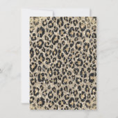 Elegante Krone Leopardendruck Sweet 16 Einladung (Rückseite)