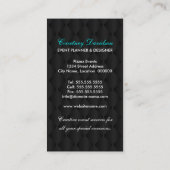 Elegante Krone mit Filigran geschmückt und Visitenkarte (Rückseite)