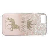 Elegante Kronprinzessin, Glitzer Bokeh, Goldene Ei Case-Mate iPhone Hülle (Rückseite (Horizontal))