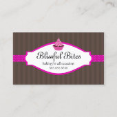 Elegante Kuchen-Bäckerei Visitenkarte (Vorderseite)