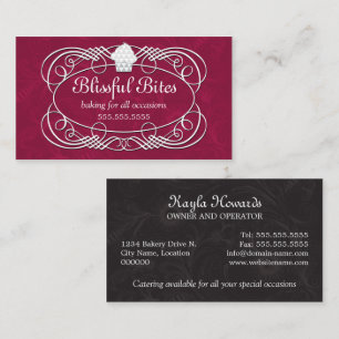 Elegante Kuchen-Bäckerei Visitenkarte