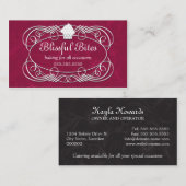 Elegante Kuchen-Bäckerei Visitenkarte (Vorne/Hinten)