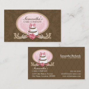 Elegante Kuchen-Bäckerei Visitenkarte