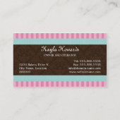 Elegante Kuchen-Bäckerei Visitenkarte (Rückseite)