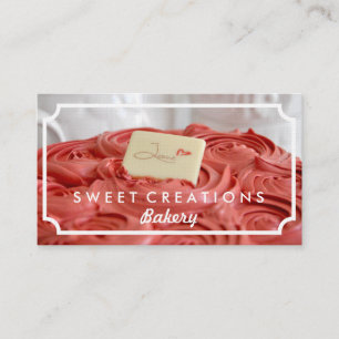 Elegante Kuchen-Bäckerei-Visitenkarten Visitenkarte