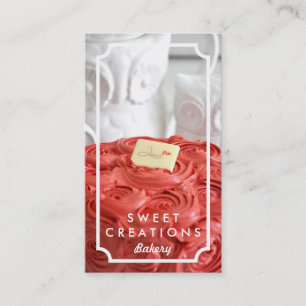 Elegante Kuchen-Bäckerei-Visitenkarten Visitenkarte