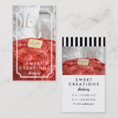 Elegante Kuchen-Bäckerei-Visitenkarten Visitenkarte (Vorne/Hinten)