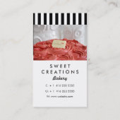 Elegante Kuchen-Bäckerei-Visitenkarten Visitenkarte (Rückseite)