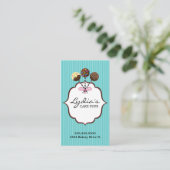 Elegante Kuchen-Pop-Bäckerei Visitenkarte (Stehend Vorderseite)