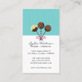 Elegante Kuchen-Pop-Bäckerei Visitenkarte (Rückseite)