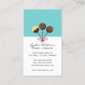 Elegante Kuchen-Pop-Bäckerei Visitenkarte (Rückseite)