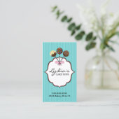 Elegante Kuchen-Pop-Bäckerei Visitenkarte (Stehend Vorderseite)